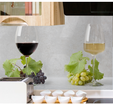 Murales para cocina vino tinto y blanco - TenVinilo
