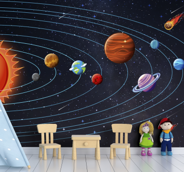Mural infantil pared animación de lugar para niños - TenVinilo