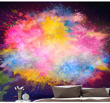 Mural arte clásico Explosión de arco iris - TenVinilo