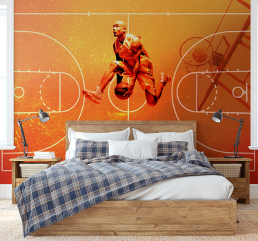 Mural collage de baloncesto - TenVinilo