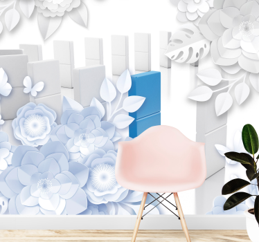 Mural de pared flores arreglo de flores elegante - TenVinilo