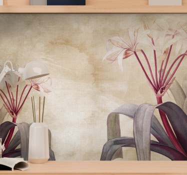 Mural de pared flores arreglo floral elegante - TenVinilo