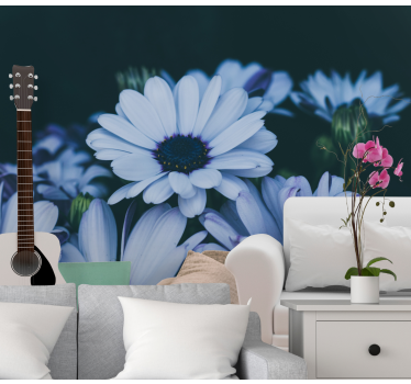 Mural de pared flores arreglo floral sereno - TenVinilo