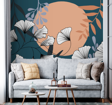 Mural de pared flores composición botánica floral - TenVinilo