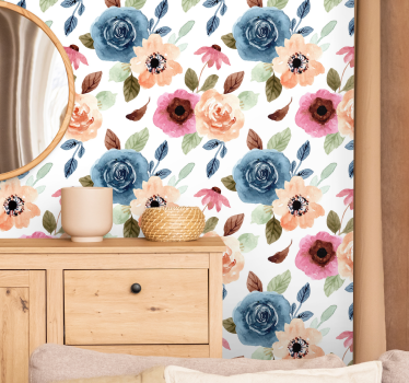Mural de pared flores composición floral - TenVinilo