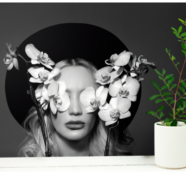 Mural de pared flores elegancia de orquídea - TenVinilo