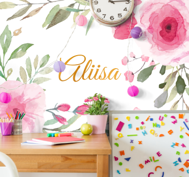 Mural de pared flores elegancia floral expresada - TenVinilo