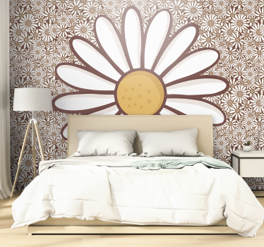 Mural de pared flores elemento floral margarita - TenVinilo