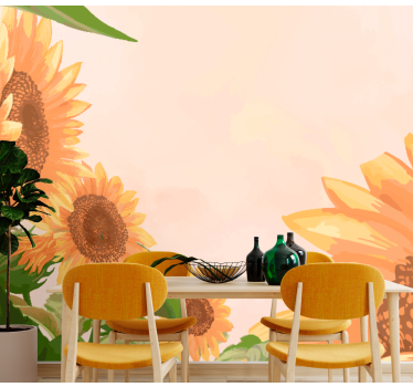 Mural de pared flores flor de girasol - TenVinilo