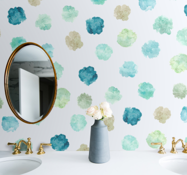 Mural de pared flores motivos florales acuarelados - TenVinilo