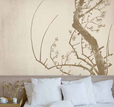 Mural de pared flores rama de flores elegante - TenVinilo