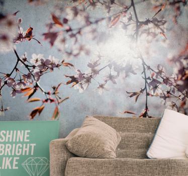 Mural de pared flores ramas de sakura - TenVinilo