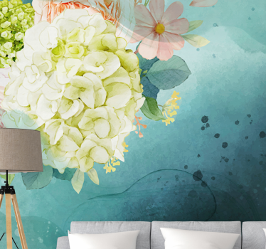 Mural de pared flores ramo de flores - TenVinilo