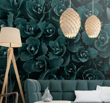 Mural de pared flores rosa elegante en flor - TenVinilo