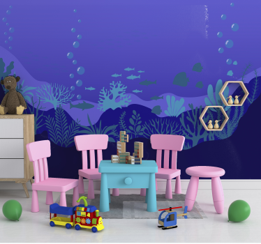 Mural de pared infantil vida submarina - TenVinilo