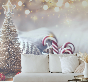 Mural de pared navidad alegre espíritu navideño - TenVinilo