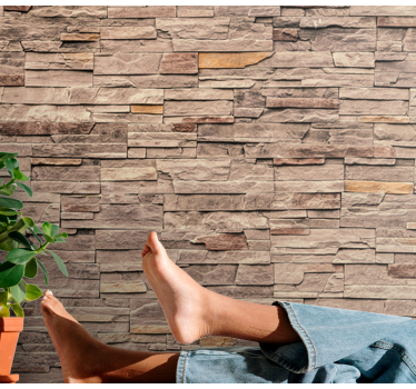 Mural de pared piedra patrón de piedra natural - TenVinilo