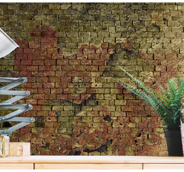 Mural de pared piedra textura de ladrillo envejecido - TenVinilo