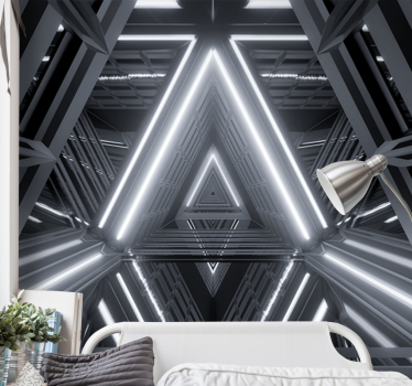 Mural moderno Túnel futurista 3d - TenVinilo