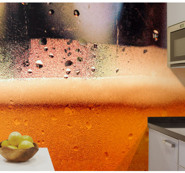 Mural para cocina líquido de cerveza - TenVinilo