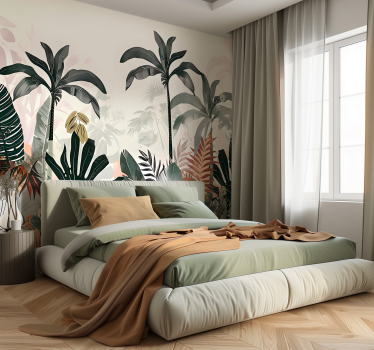Fotomural naturaleza hojas grandes tropicales - TenVinilo