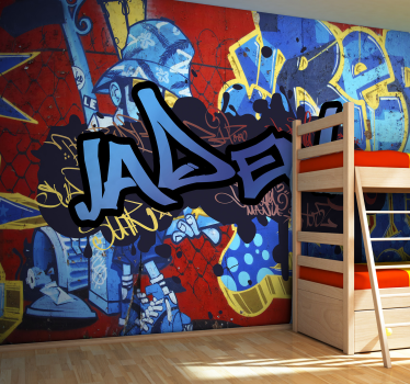 Mural personalizable Nombre personalizado de graffiti - TenVinilo