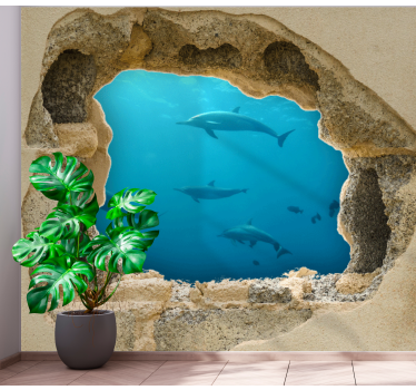 Papel pintado 3D foto personalizable pared rota - TenVinilo