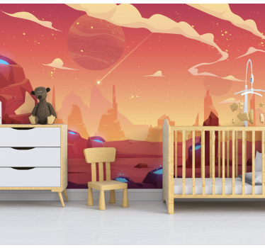 Murales infantil vista del espacio - TenVinilo