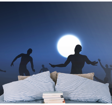 Murales para dormitorios Zombies de miedo en la niebla - TenVinilo