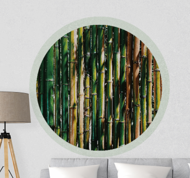 Papel pintado 3d bosque de bambú verde - TenVinilo