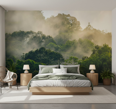 Papel pintado bosque dosel de selva exuberante - TenVinilo