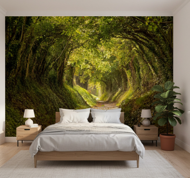 Papel pintado bosque mural inmersivo del bosque - TenVinilo