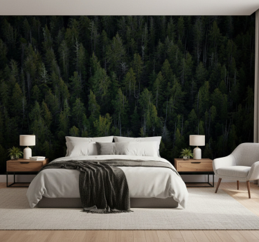 Papel pintado bosque textura de bosque profundo - TenVinilo