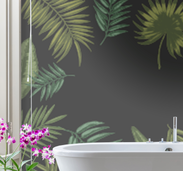Papel pintado naturaleza componentes de hojas tropicales - TenVinilo