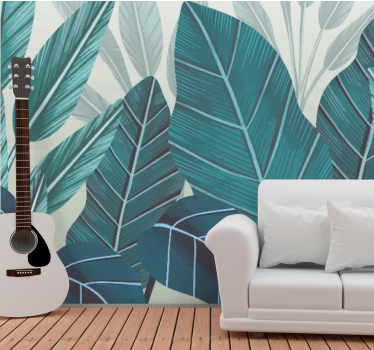 Papel pintado naturaleza componentes tropicales - TenVinilo