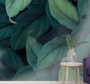 Papel pintado naturaleza composición de verde lujoso - TenVinilo