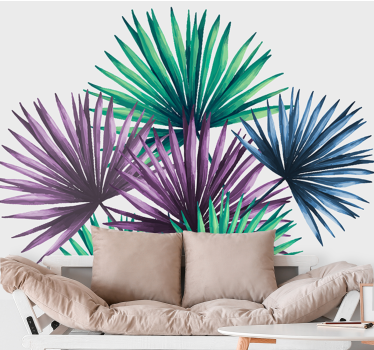 Papel pintado naturaleza con patrones de follaje tropical - TenVinilo