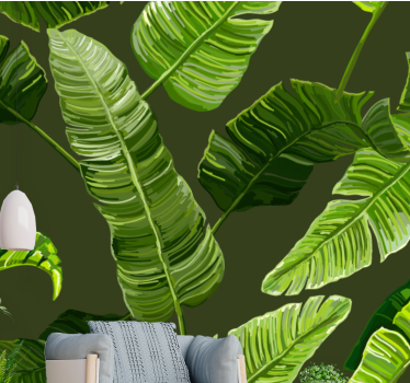 Papel pintado naturaleza follaje verde exuberante - TenVinilo