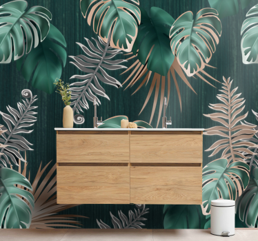 Papel pintado naturaleza inspiraciones de hojas tropicales - TenVinilo