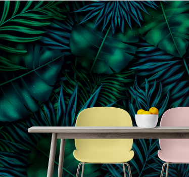 Papel pintado naturaleza motivo de follaje exótico - TenVinilo