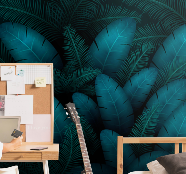 Papel pintado naturaleza motivos de follaje tropical - TenVinilo
