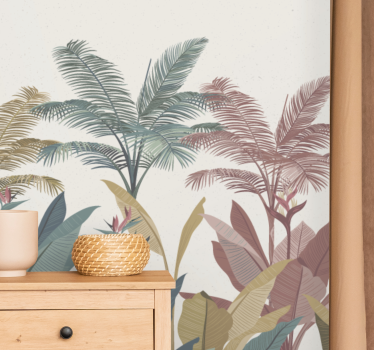 Papel pintado naturaleza paraíso de palmas tropicales - TenVinilo