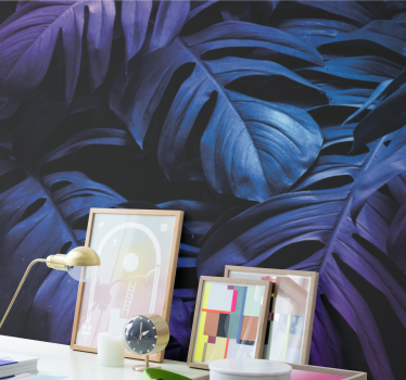Papel pintado naturaleza patrón de hojas exuberantes - TenVinilo