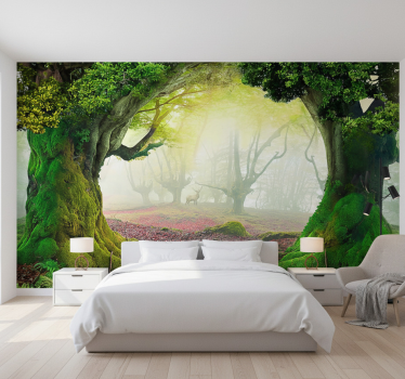 Papel pintado naturaleza portal del bosque eterno - TenVinilo