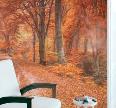 Papel pintado naturaleza sendero de otoño - TenVinilo