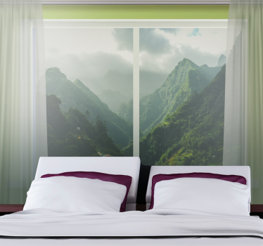 Papel pintado naturaleza vista de paisaje montañoso - TenVinilo