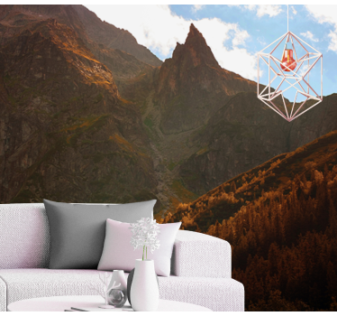 Papel pintado paisaje cumbres de montañas grandiosas - TenVinilo