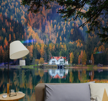 Papel pintado paisaje eco de montaña sereno - TenVinilo