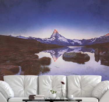 Papel pintado paisaje eco de montañas majestuosas - TenVinilo