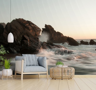 Papel pintado paisaje escena de serenidad marina - TenVinilo